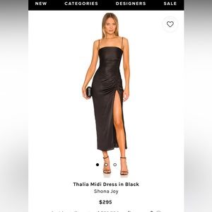 Thalia Midi Dress in Black